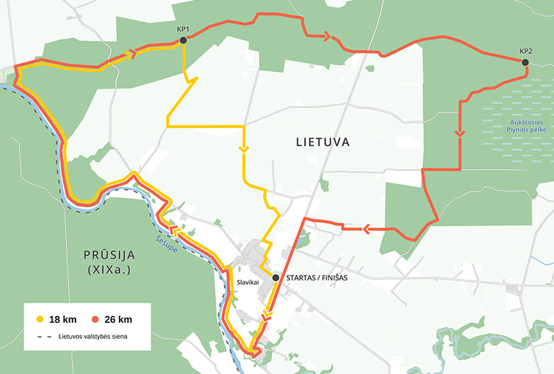 Knygnešių žygio maršrutas