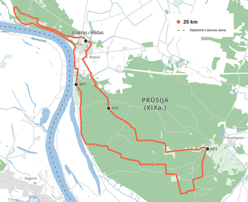 Knygnešių žygio maršrutas